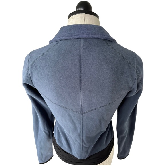 Erin Snow Fleece Full Zip Jacket Slate Blue Zip Pockets Size Small - Picture 6 of 11